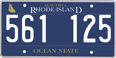 RI license plate 561125