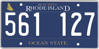 RI license plate 561127