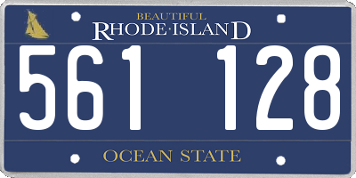 RI license plate 561128