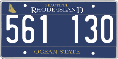 RI license plate 561130