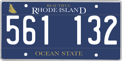 RI license plate 561132