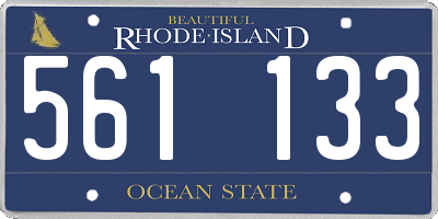 RI license plate 561133