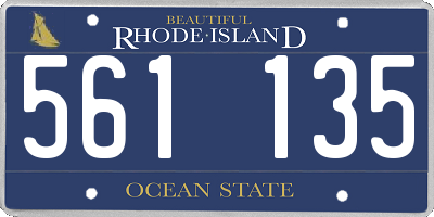 RI license plate 561135