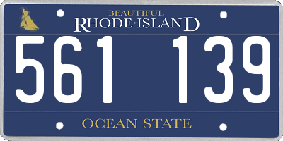 RI license plate 561139