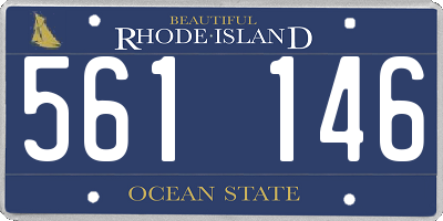 RI license plate 561146