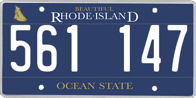 RI license plate 561147