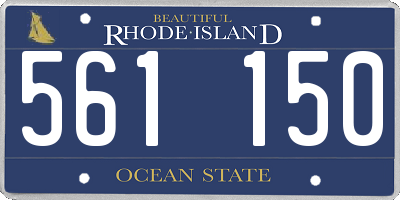 RI license plate 561150