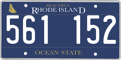 RI license plate 561152