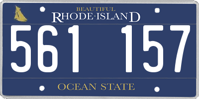 RI license plate 561157