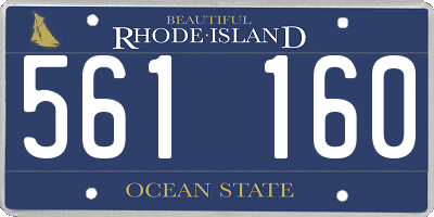 RI license plate 561160