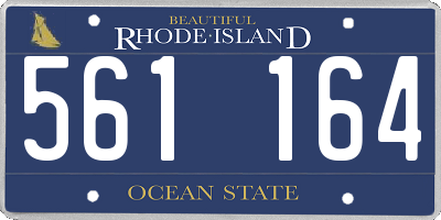 RI license plate 561164