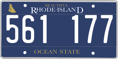 RI license plate 561177