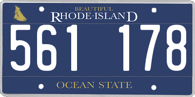 RI license plate 561178