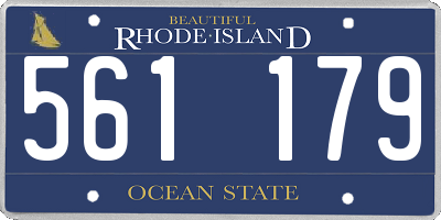 RI license plate 561179