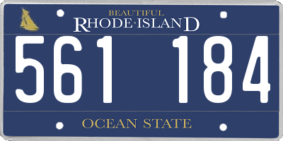 RI license plate 561184