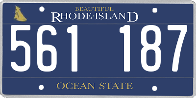 RI license plate 561187