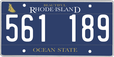 RI license plate 561189