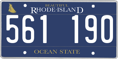 RI license plate 561190