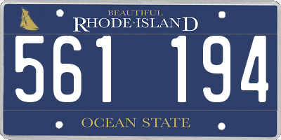 RI license plate 561194
