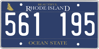 RI license plate 561195