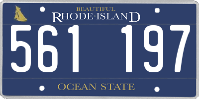 RI license plate 561197