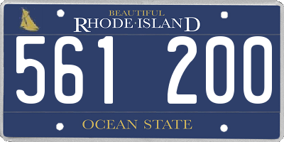 RI license plate 561200