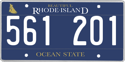 RI license plate 561201