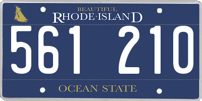 RI license plate 561210