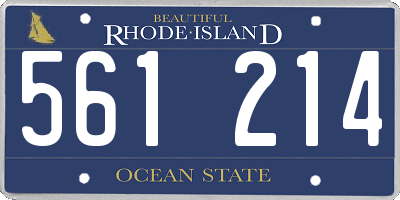 RI license plate 561214