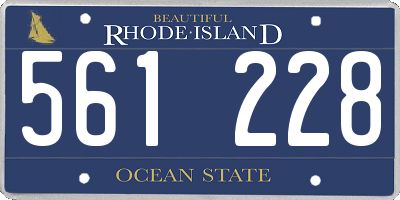 RI license plate 561228