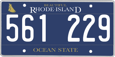 RI license plate 561229