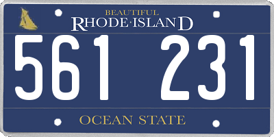 RI license plate 561231