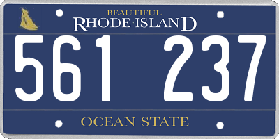 RI license plate 561237