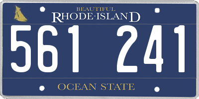RI license plate 561241