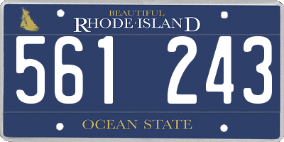 RI license plate 561243