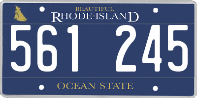 RI license plate 561245