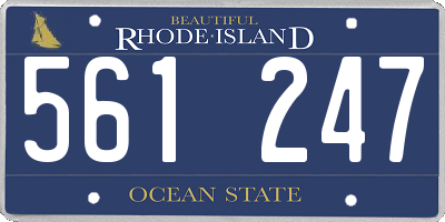 RI license plate 561247