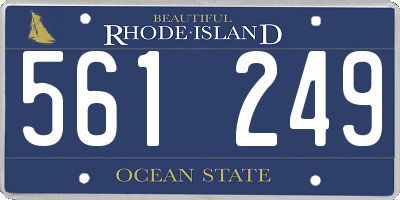 RI license plate 561249