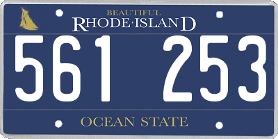 RI license plate 561253