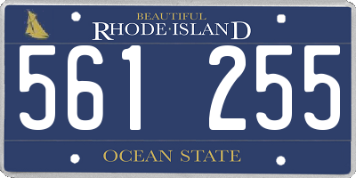 RI license plate 561255