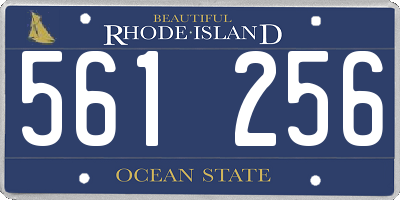 RI license plate 561256