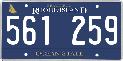 RI license plate 561259