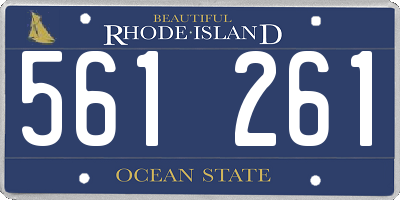 RI license plate 561261
