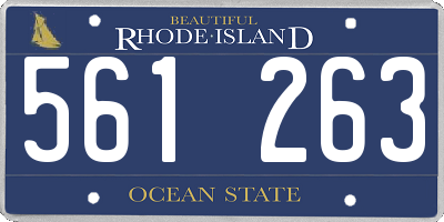 RI license plate 561263