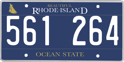 RI license plate 561264
