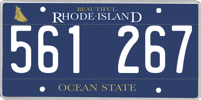 RI license plate 561267