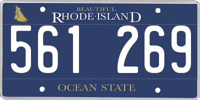 RI license plate 561269