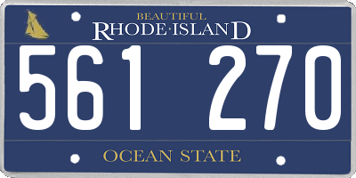 RI license plate 561270