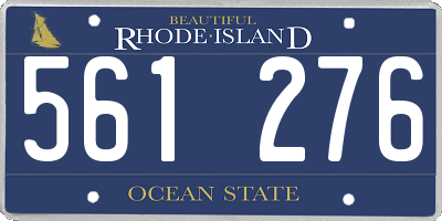 RI license plate 561276