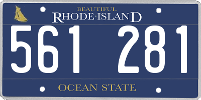 RI license plate 561281